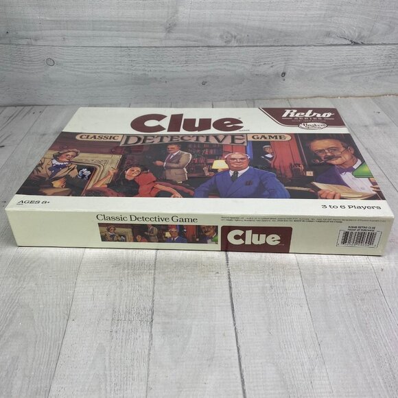 Hasbro RETRO SERIES 1986 CLUE Classic Detective Board Game 2014 NEW SEALED - Picture 3 of 15